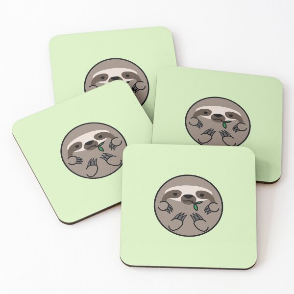 Item preview, Round relaxed blowing sloth designed and sold by Citas-Paintbox.