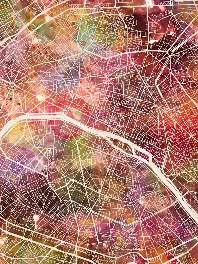 Thumbnail 4 of 4, iPhone Case, Paris map designed and sold by MapMapMaps.