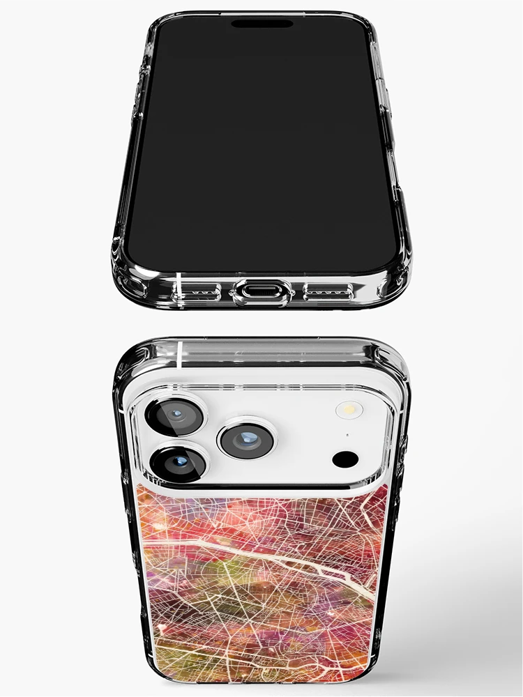 Thumbnail 3 of 5, iPhone Case, Paris map designed and sold by MapMapMaps.