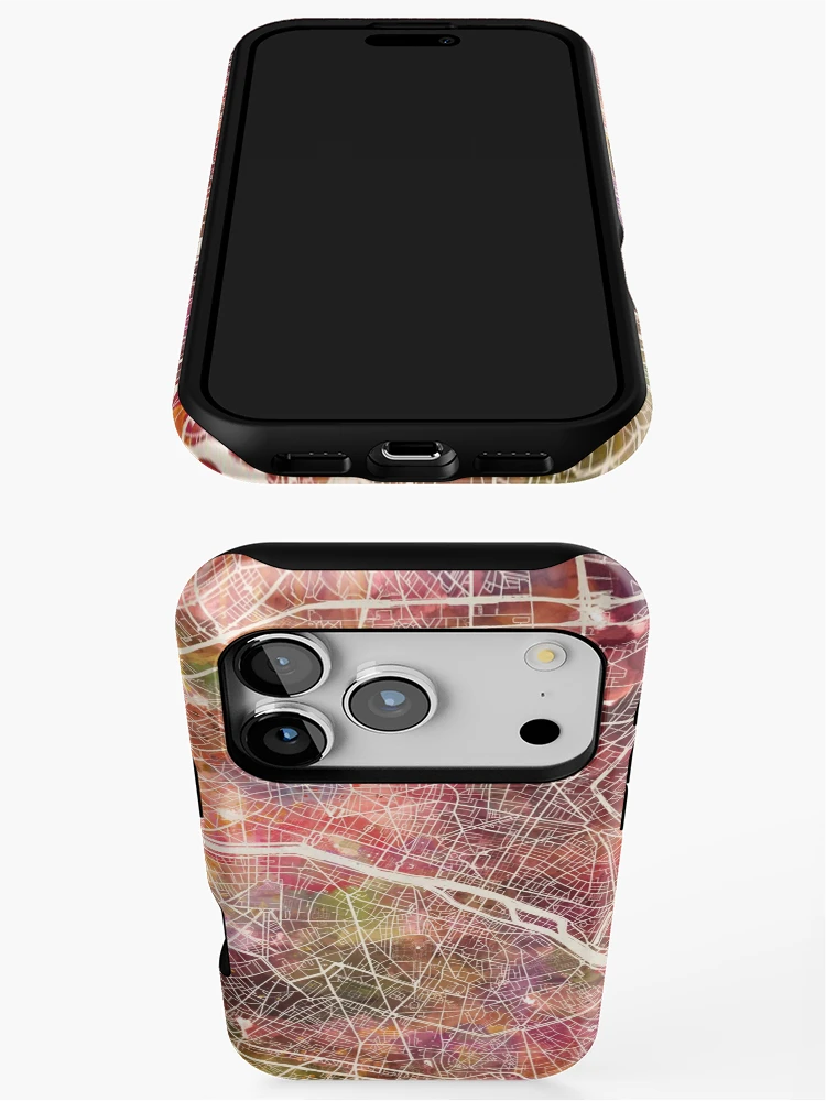 Thumbnail 3 of 4, iPhone Case, Paris map designed and sold by MapMapMaps.