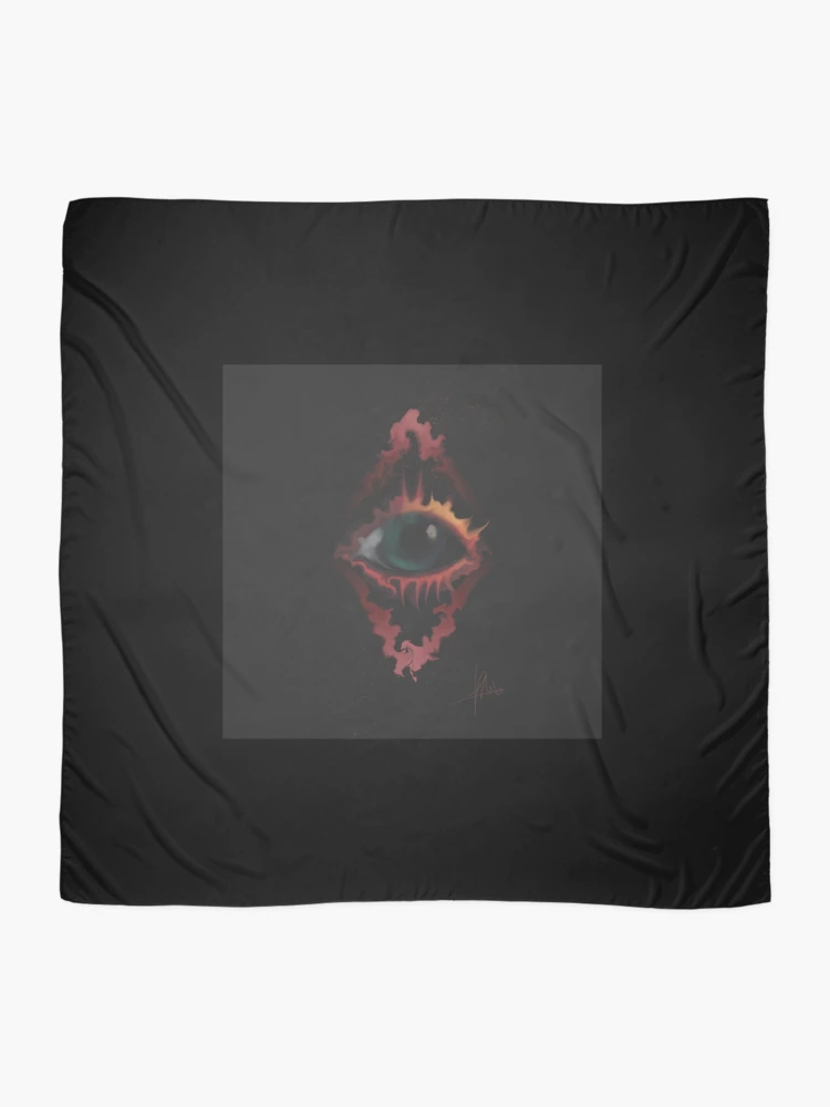 Aperçu 2 sur 3. Foulard avec l'œuvre Eye II créée et vendue par Rafahell.