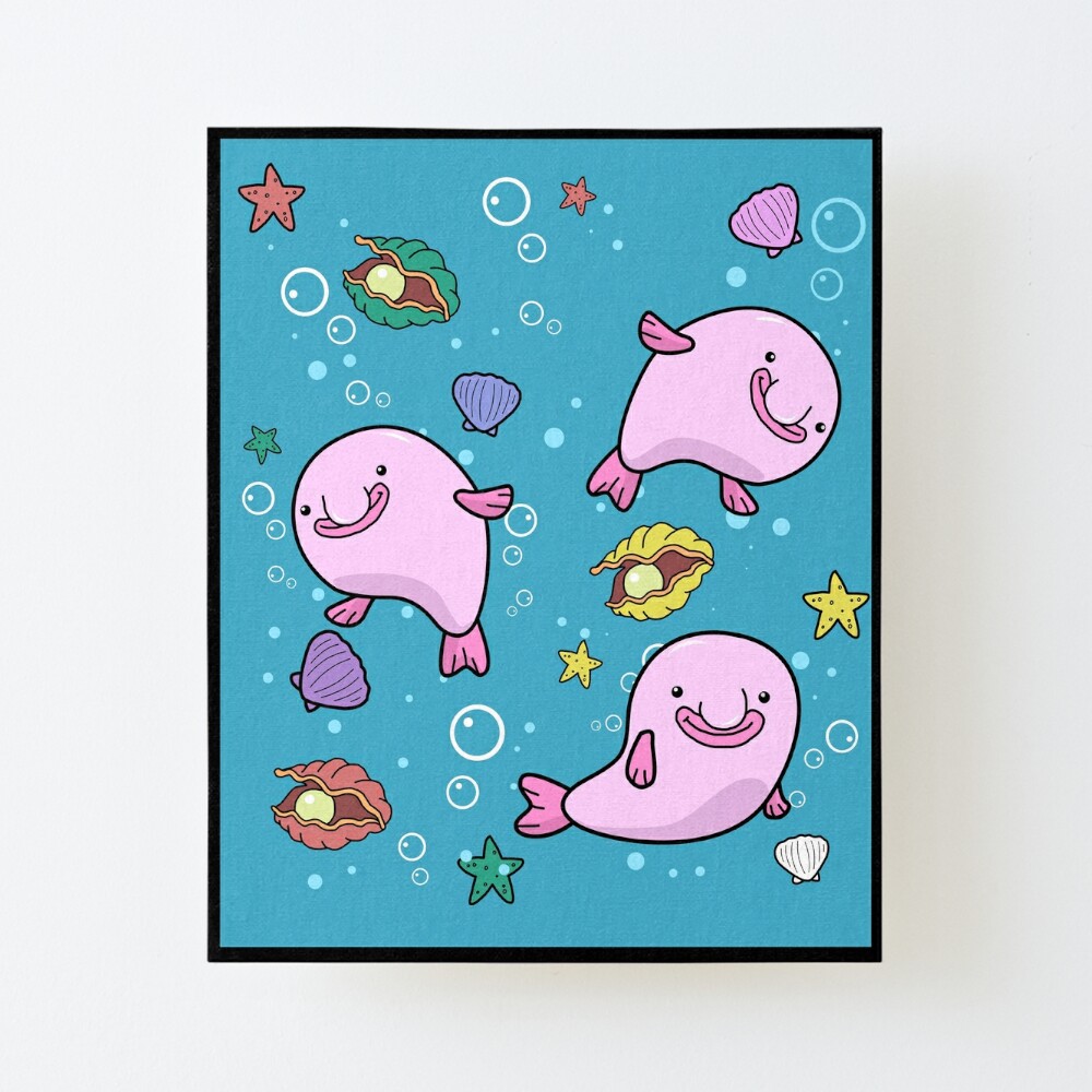 Funny Blobfish Gift Girls Boys Underwater Blobfish Metal Print for Sale by  DSWShirts