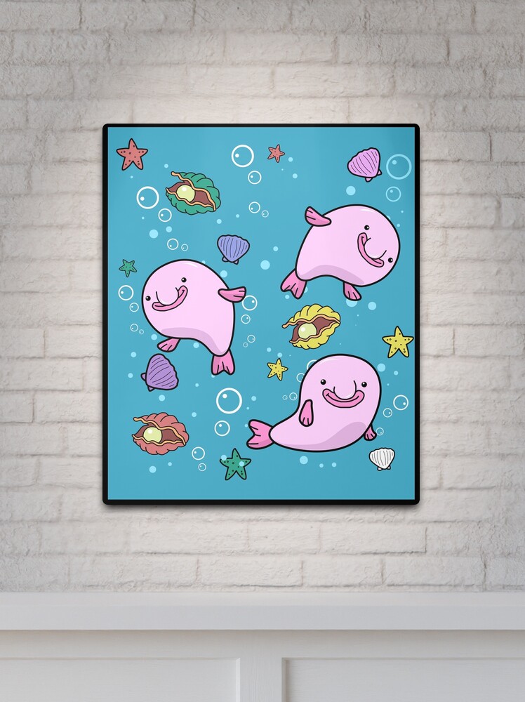 Funny Blobfish Gift Girls Boys Underwater Blobfish Metal Print for Sale by  DSWShirts