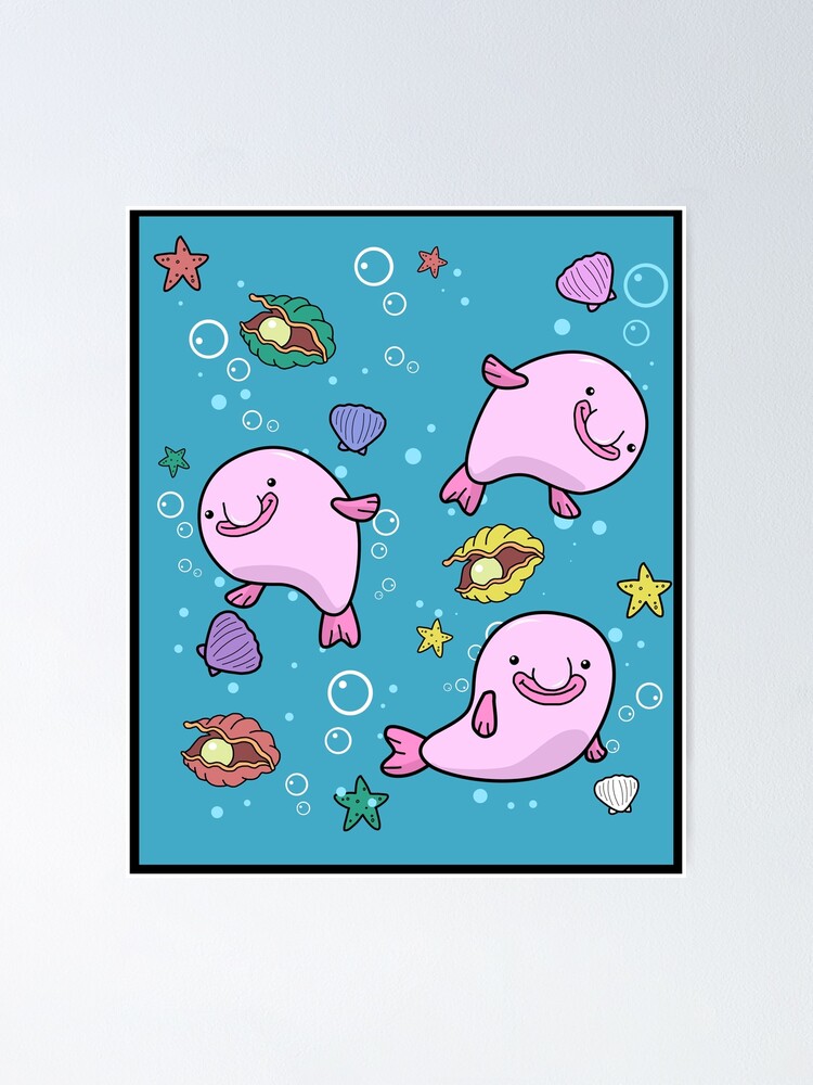 Blobfish Gifts Underwater Animals Blobfish Poster for Sale by