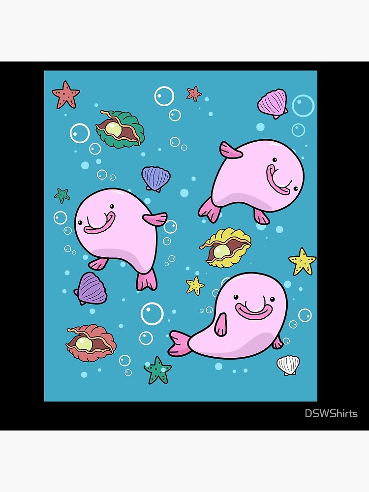 Vintage blobfish retro design underwater world - Blobfish - Tapestry