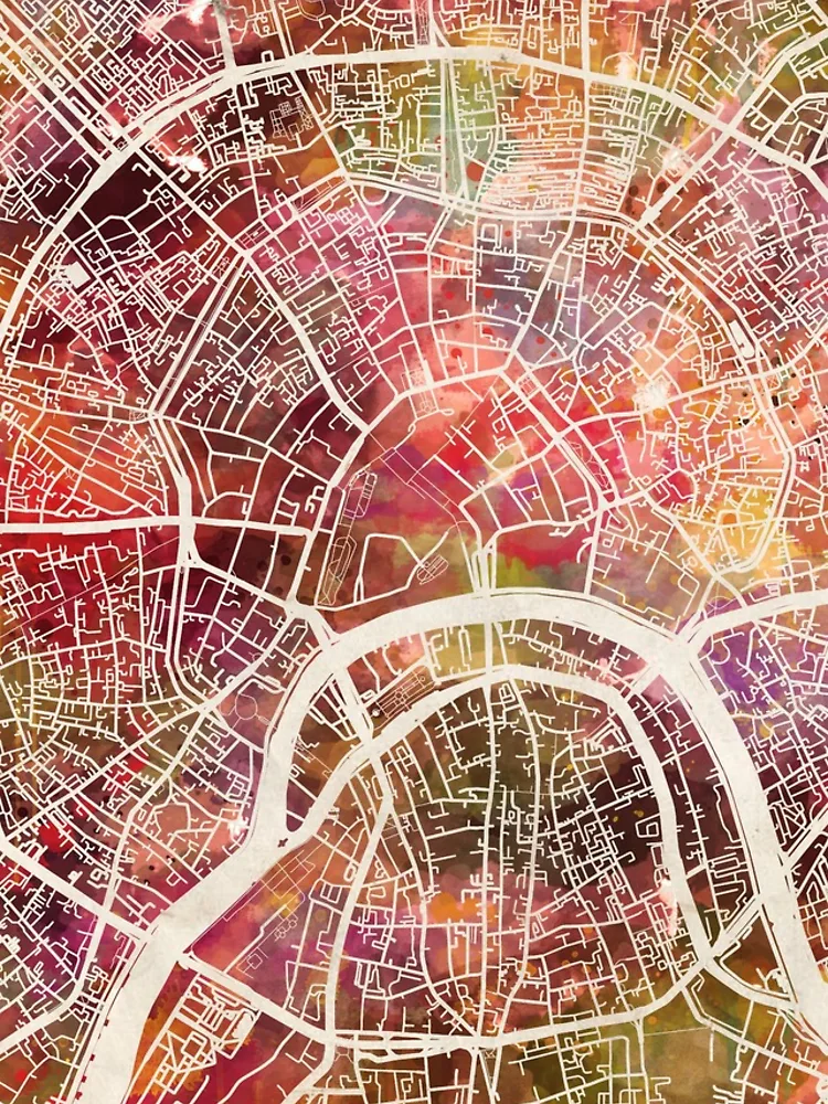 Thumbnail 4 of 4, iPhone Case, Moscow Map designed and sold by MapMapMaps.