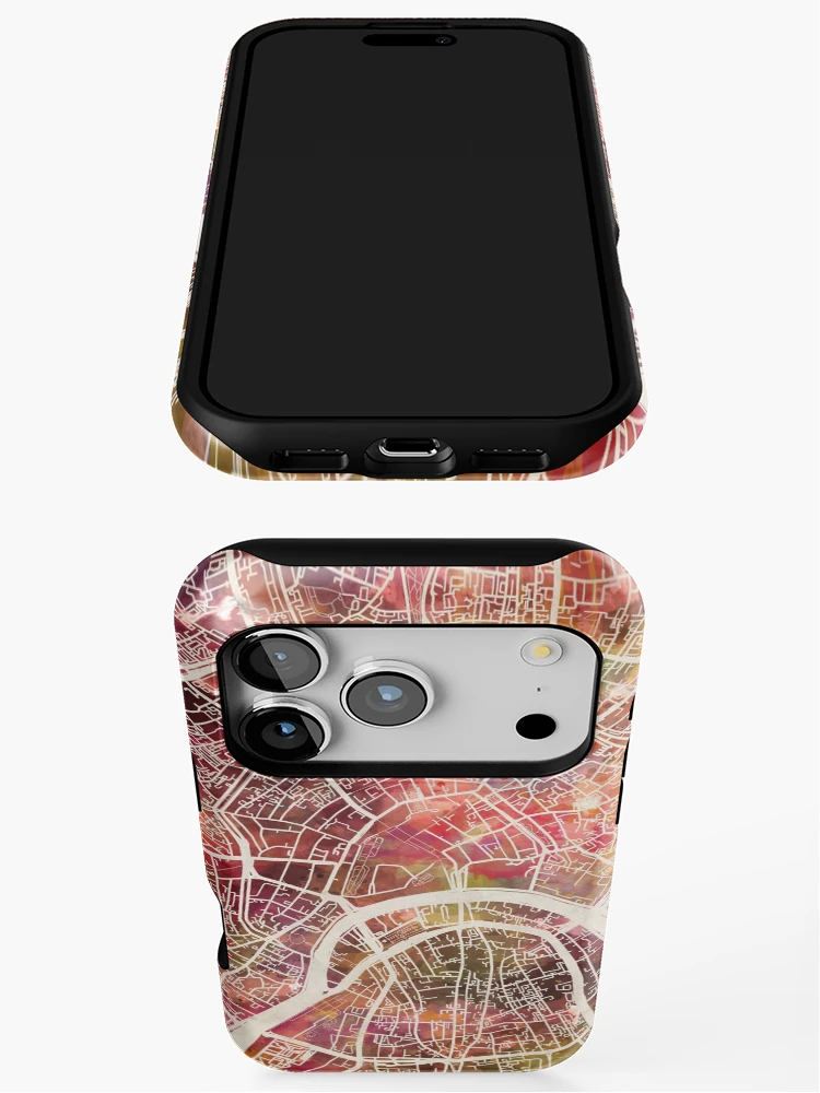 Thumbnail 3 of 4, iPhone Case, Moscow Map designed and sold by MapMapMaps.
