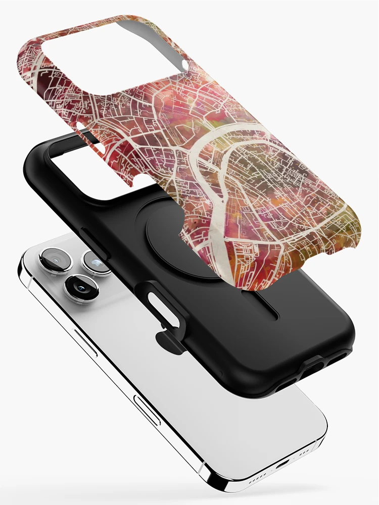 Thumbnail 2 of 4, iPhone Case, Moscow Map designed and sold by MapMapMaps.