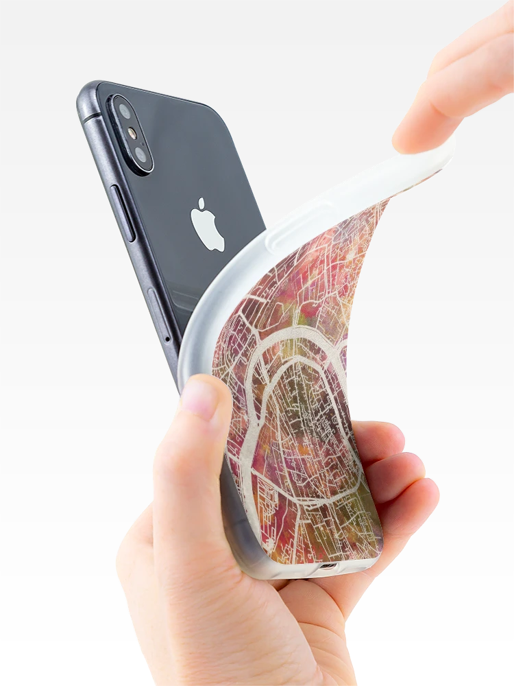 Thumbnail 4 of 5, iPhone Case, Moscow Map designed and sold by MapMapMaps.
