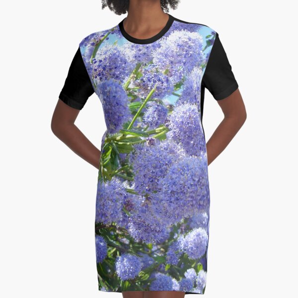 Blue Flowers ... Graphic T-Shirt Dress