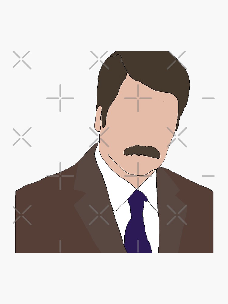 Ron Swanson Sticker For Sale By Sheatran Redbubble 3191