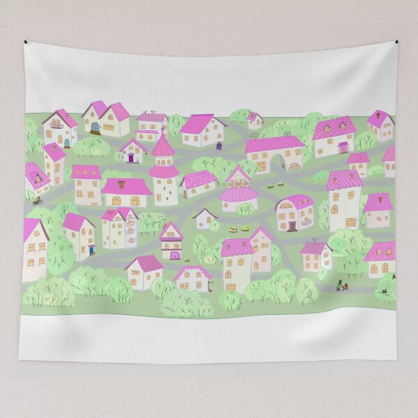 Item preview, Cute cartoon town.  designed and sold by lantica.