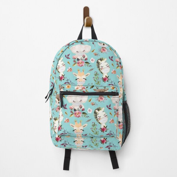 Item preview, Hand Drawn Watercolor Baby Animals With Masks on Blue Pattern designed and sold by UtArt.