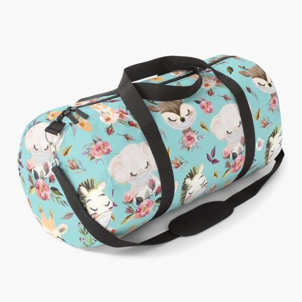 Item preview, Hand Drawn Watercolor Baby Animals With Masks on Blue Pattern designed and sold by UtArt.