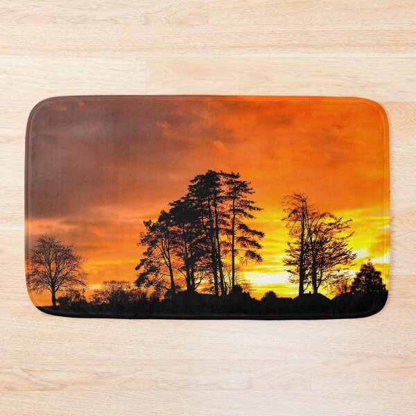Item preview, Orange Sunset Pines designed and sold by FOLK ART FUSION by heidiannemorris.