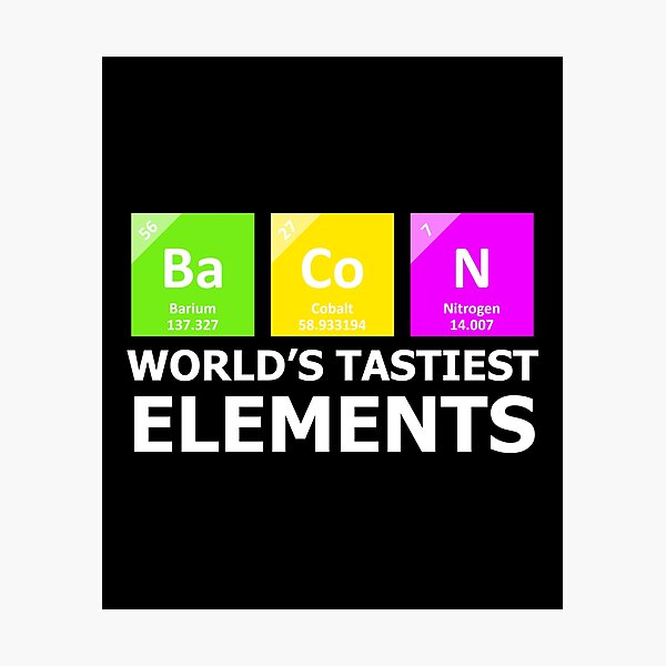 Item preview, Bacon World's Tastiest Elements designed and sold by Christopher Taylor.