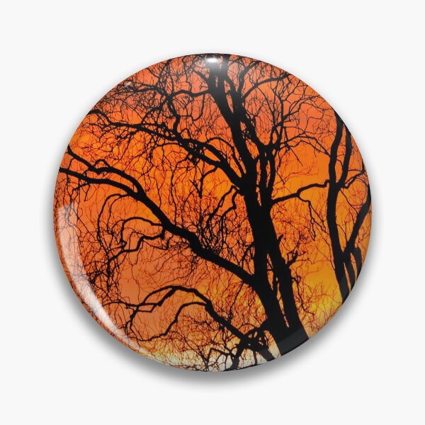 Item preview, Orange Ash Tree Sunset designed and sold by FOLK ART FUSION by heidiannemorris.