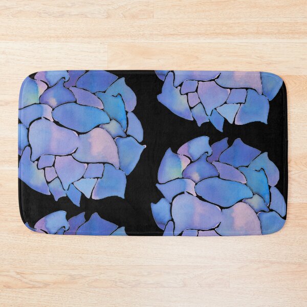 Item preview, blue succulent, black background  designed and sold by AnnaBaldon.