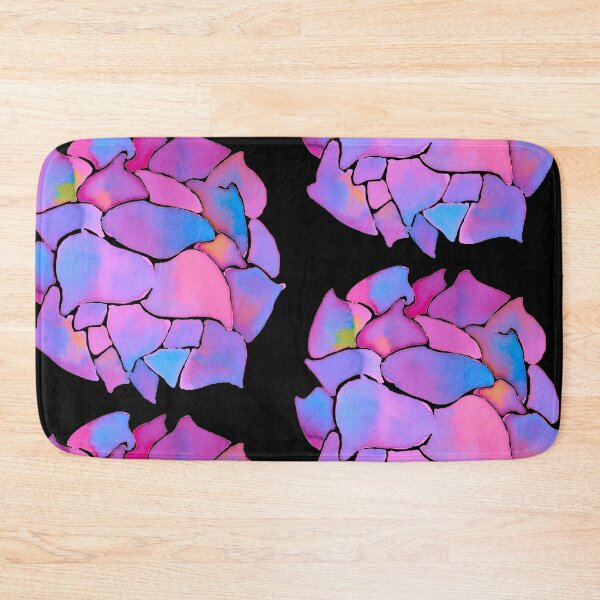 Item preview, neon pink succulent, black background designed and sold by AnnaBaldon.