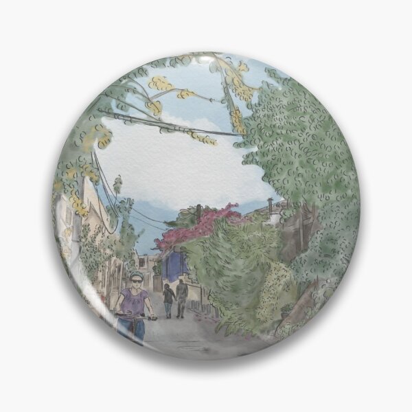 Item preview, Neve Tzedek Tel Aviv old town watercolor urban sketch designed and sold by NaliniLe.
