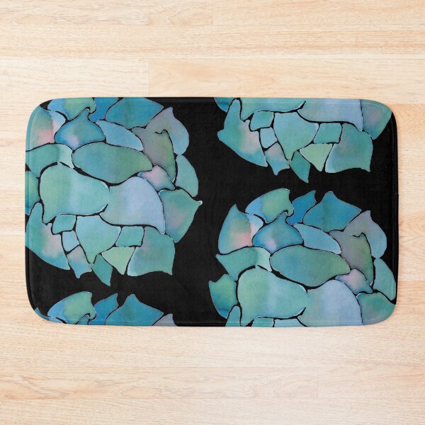 Item preview, green succulent, black background designed and sold by AnnaBaldon.