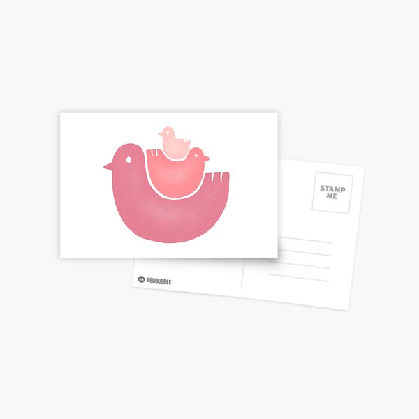 Bird family Postcard