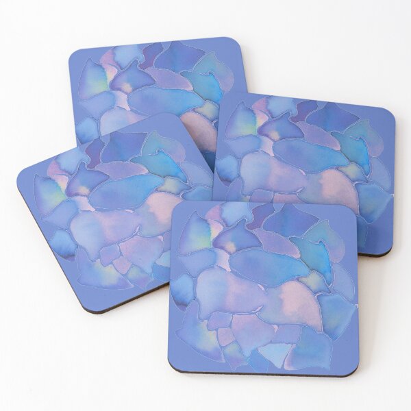 Item preview, blue succulent, indigo background  designed and sold by AnnaBaldon.
