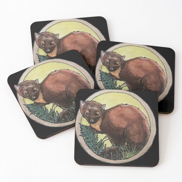 Item preview, Watercolour Pine Marten designed and sold by pawprintsart.