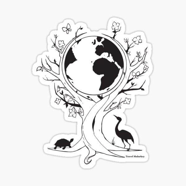 Item preview, Travel Malarkey Tree of Life ( Black ) designed and sold by TravelMalarkey.