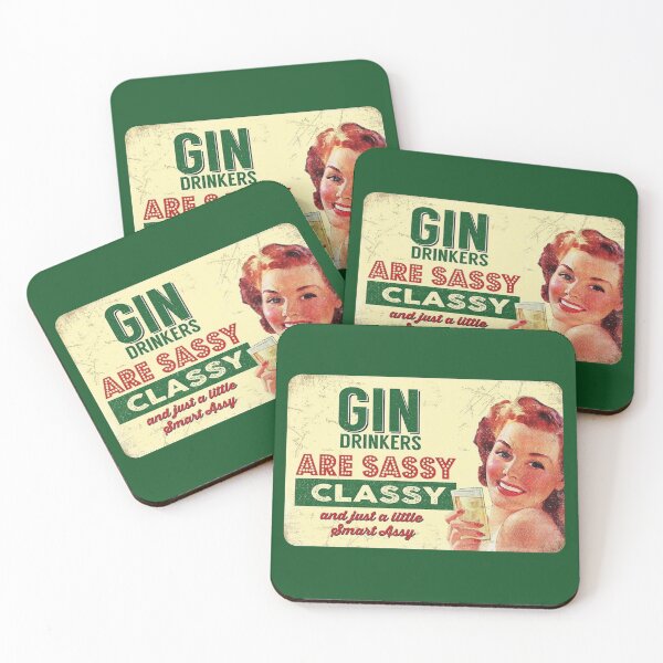 Gin Drinkers Are Sassy! Coasters (Set of 4)