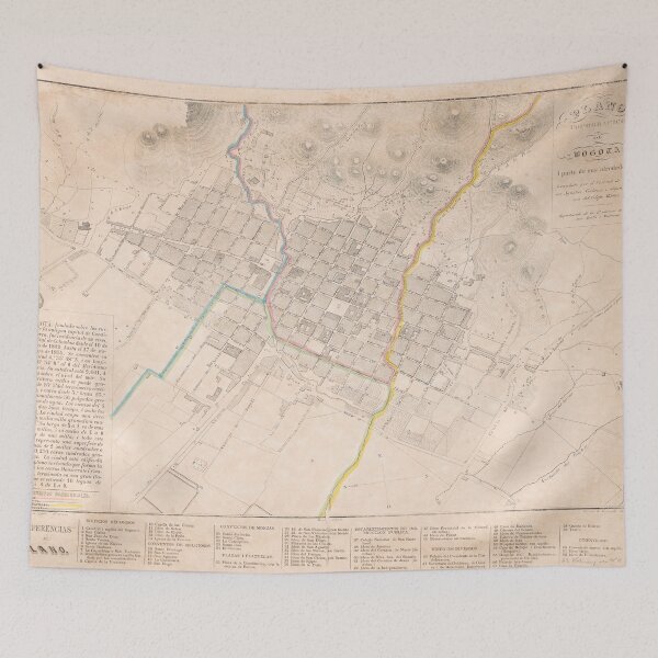 Item preview, Vintage Map of Bogota Columbia (1859) designed and sold by BravuraMedia.