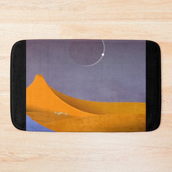 Item preview, Desert Scape with Large Moon and Sand Dunes with Village designed and sold by KALEIDOSCOPE UK.