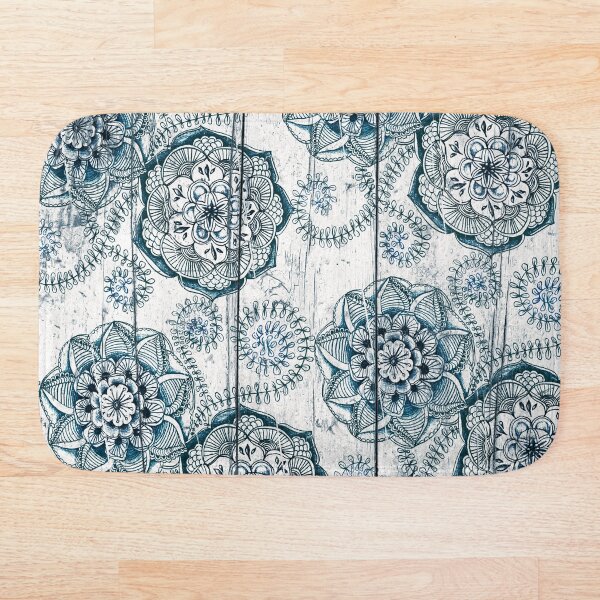 Artikelvorschau, Marineblaue Kritzeleien im Shabby-Chic-Stil auf Holz entworfen und verkauft von micklyn.