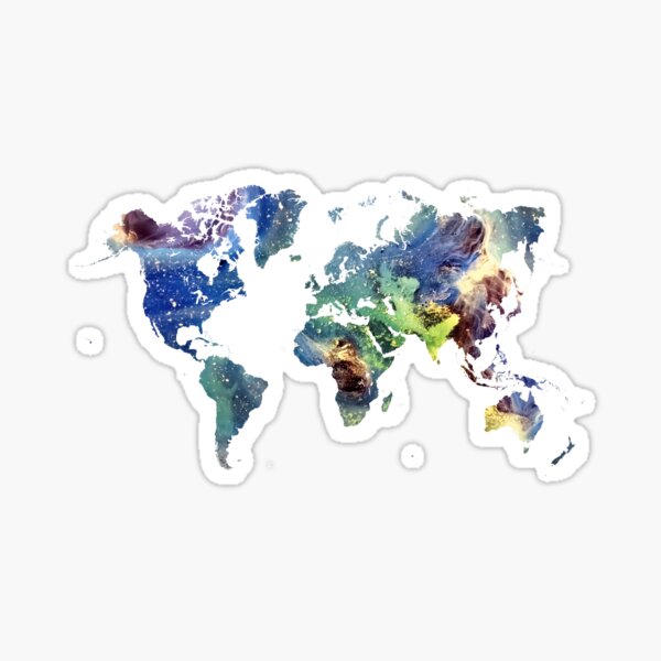 World map cosmos #map #worldmap Sticker