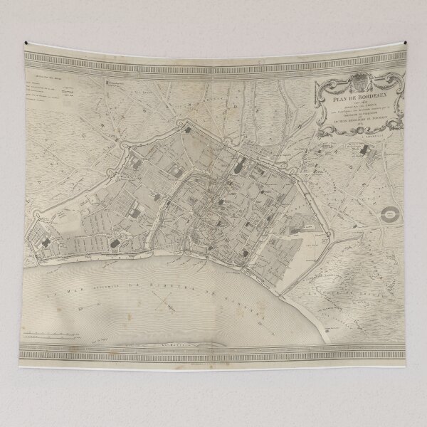 Item preview, Vintage Map of Bordeaux France (1874) designed and sold by BravuraMedia.