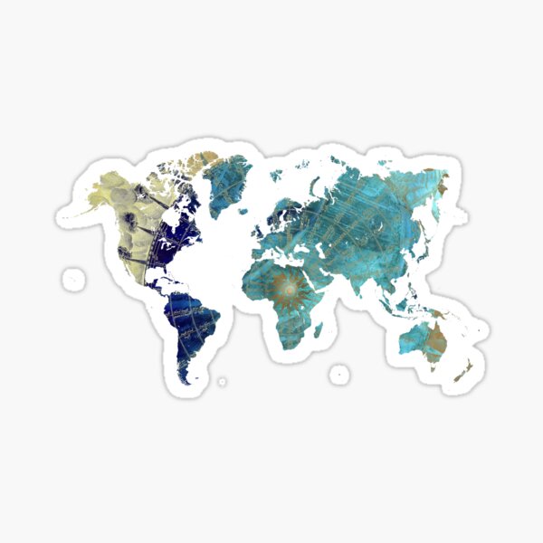 World map wind rose #map #worldmap Sticker
