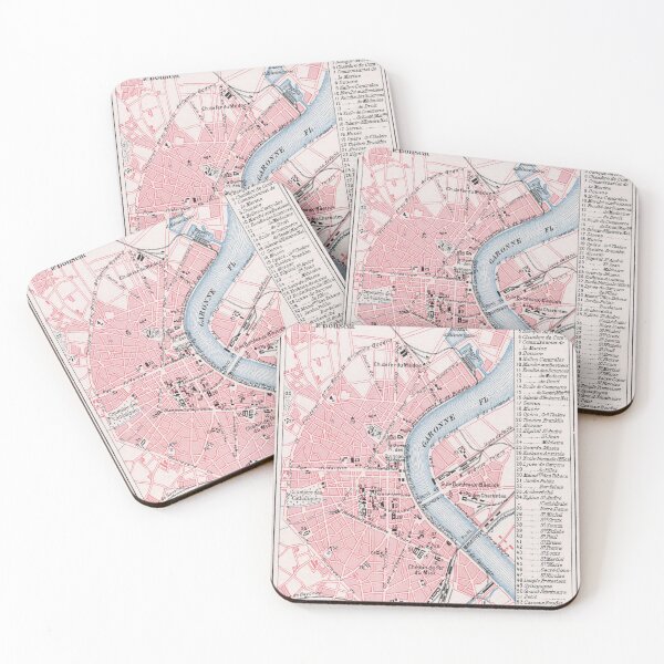 Item preview, Vintage Bordeaux France Map (1900) designed and sold by BravuraMedia.