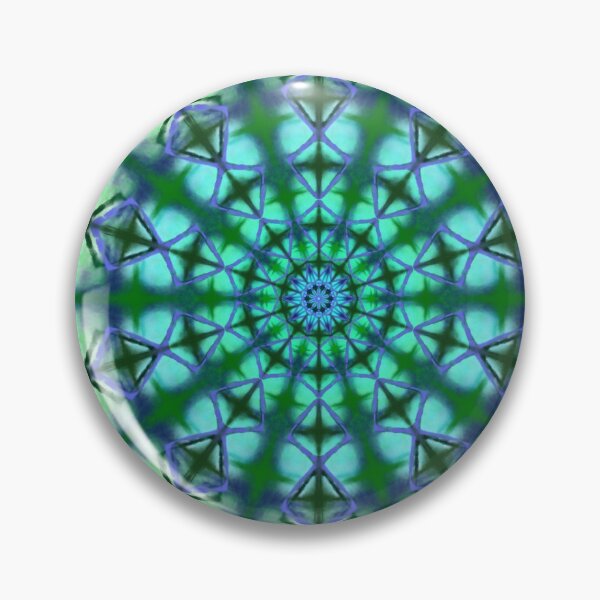 Aperçu de l'œuvre Motif Mandala Tie and Dye vert créée et vendue par Malha Malha.