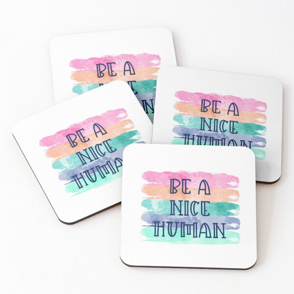 Item preview, Be a nice human watercolor designed and sold by Nidd And Rigg.