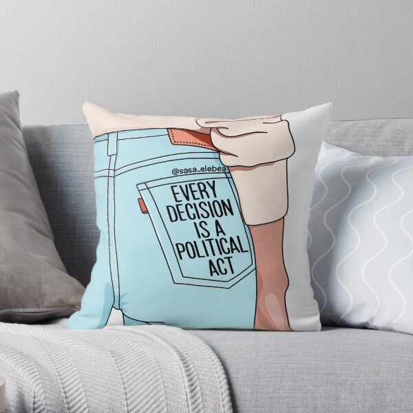 Political act by Sasa Elebea Throw Pillow