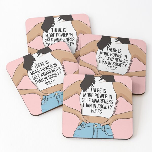 Self awareness by Sasa Elebea Coasters (Set of 4)