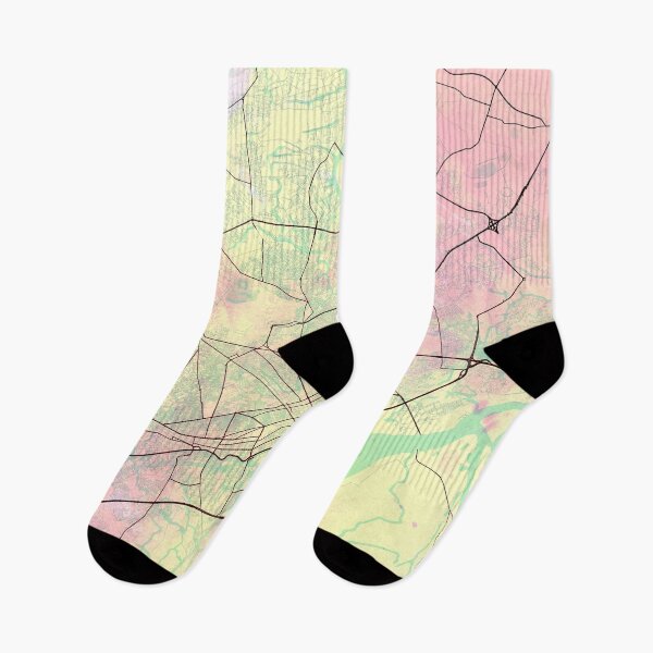 Item preview, Ho Chi Minh City Street Map Pink Yellow  designed and sold by IvonDesign.