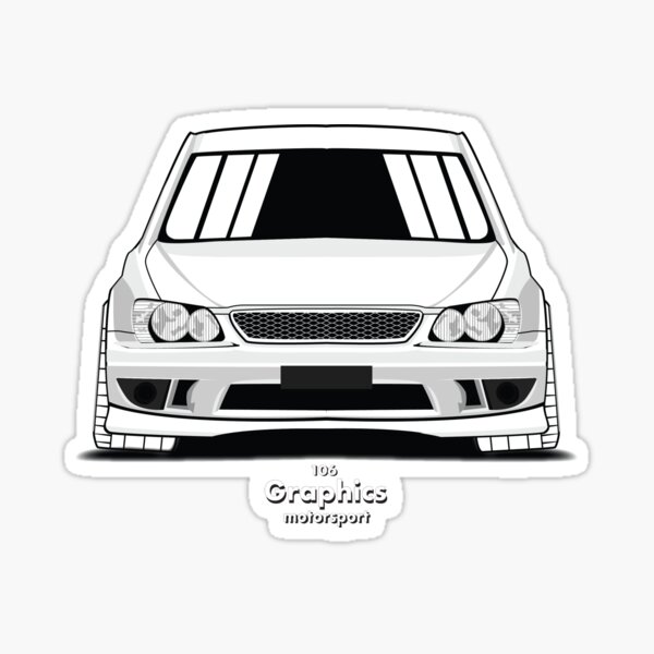 for Toyota Altezza XE10 3SGE JDM 2x Lowered car outline stickers 