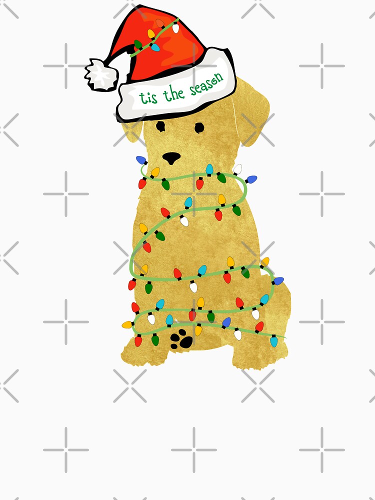 Discover Cute Christmas Golden Retriever Puppy  T-Shirt