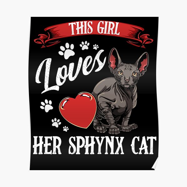 Póster Gato Sphynx Esta Chica Ama A Su Gato Sphynx Amante De Los Gatos De Lumio Redbubble 9815