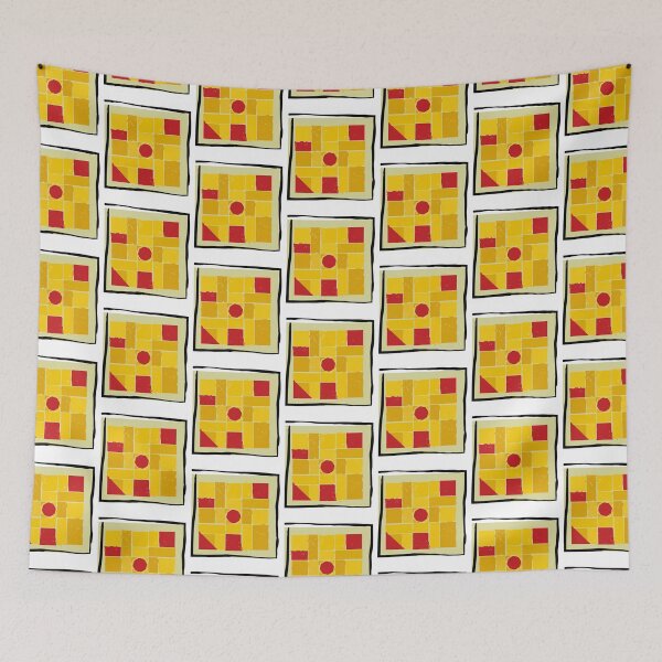 Item preview,  Cube of color - squares of red and yellow colors in an uneven frame / / Abstract Art in yellow and red designed and sold by BDLVandFriends.