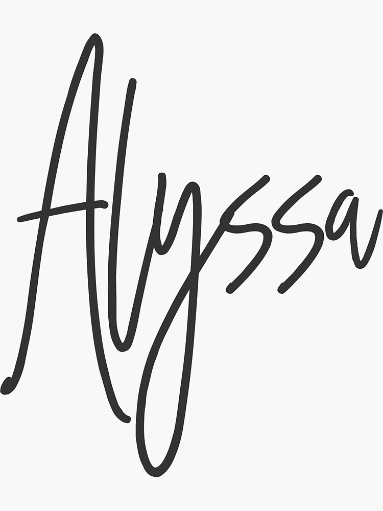 Alyssa Name Sticker Sticker For Sale By Lucabeardesigns Redbubble