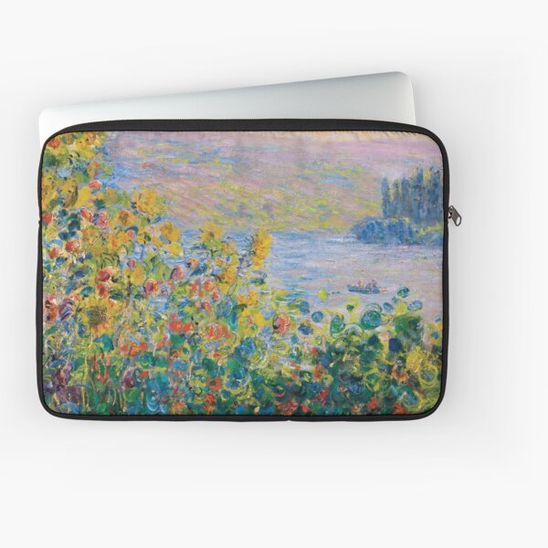 Claude Monet - Flower Beds at Vétheuil Laptop Sleeve