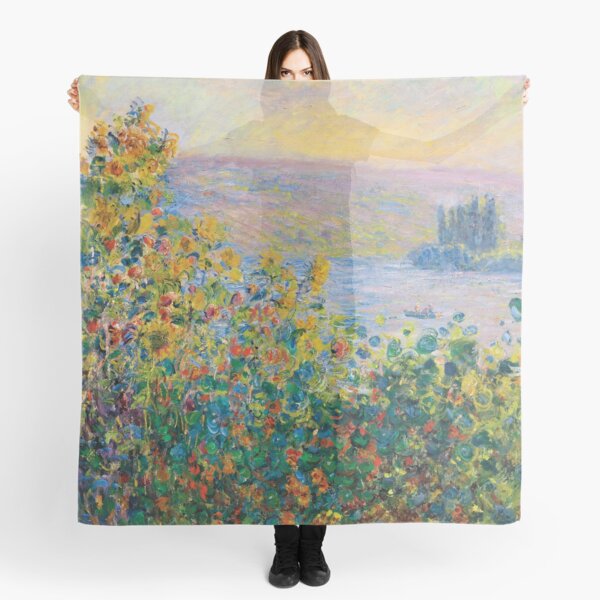 Claude Monet - Flower Beds at Vétheuil Scarf