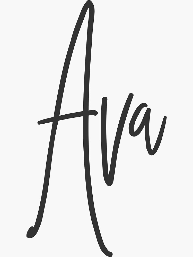 "Ava Name Sticker" Sticker for Sale by LucaBearDesigns Redbubble